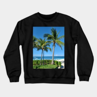 Palm trees on the Caribbean, Cancun, Mexico Crewneck Sweatshirt